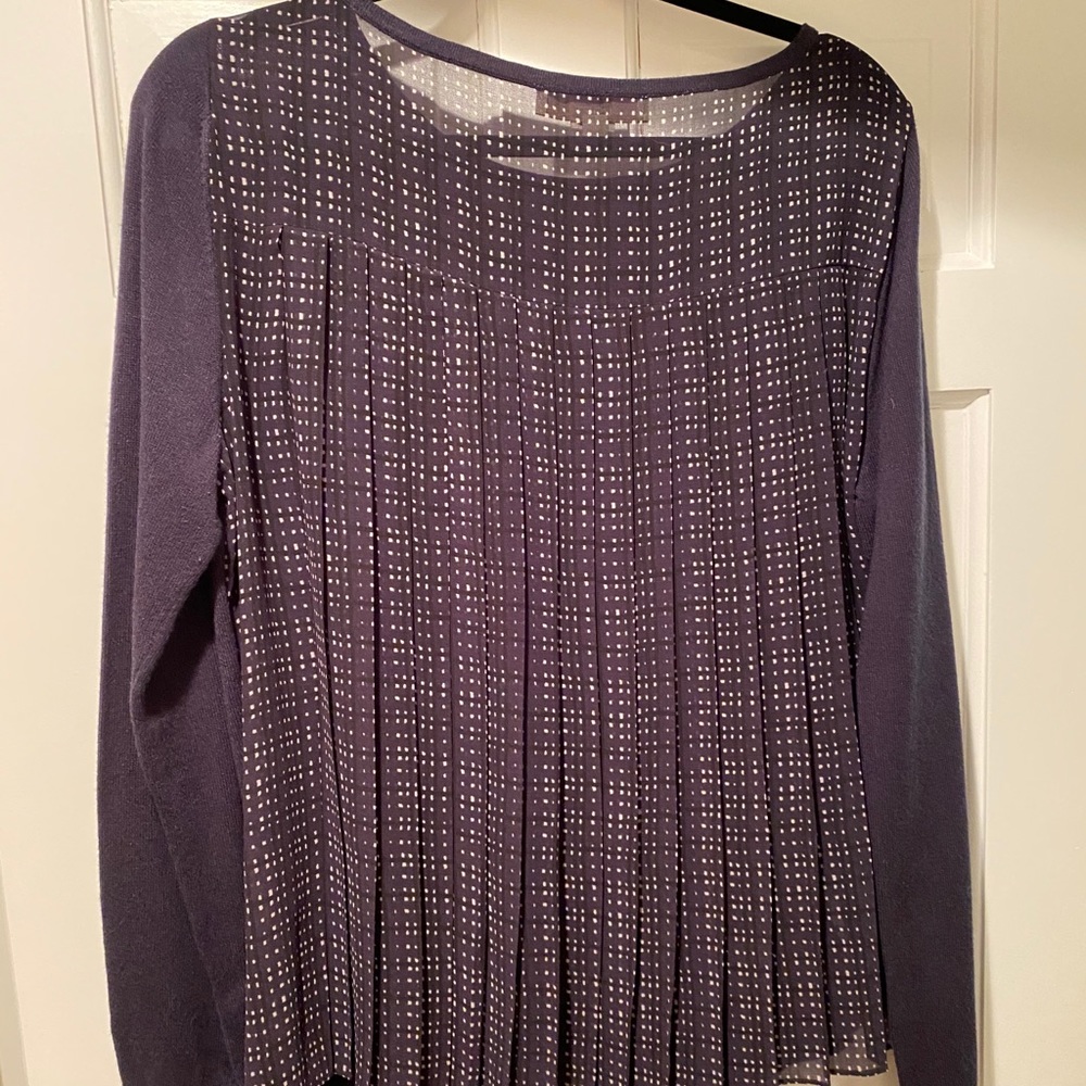 Ann Taylor LOFT pleated back sweater